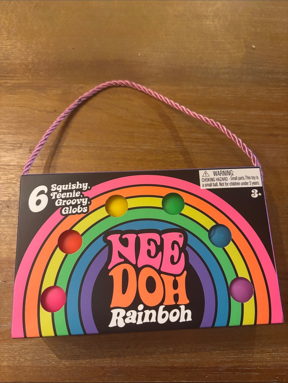 Rare -  Nee Doh Rainboh Rainbow Pocket Balls - Bright Multicolor